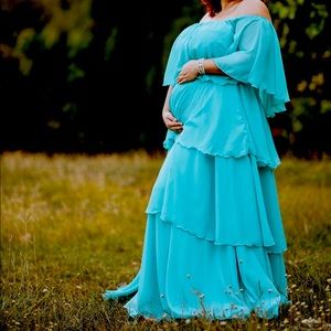 Plus size maternity Maxi dress